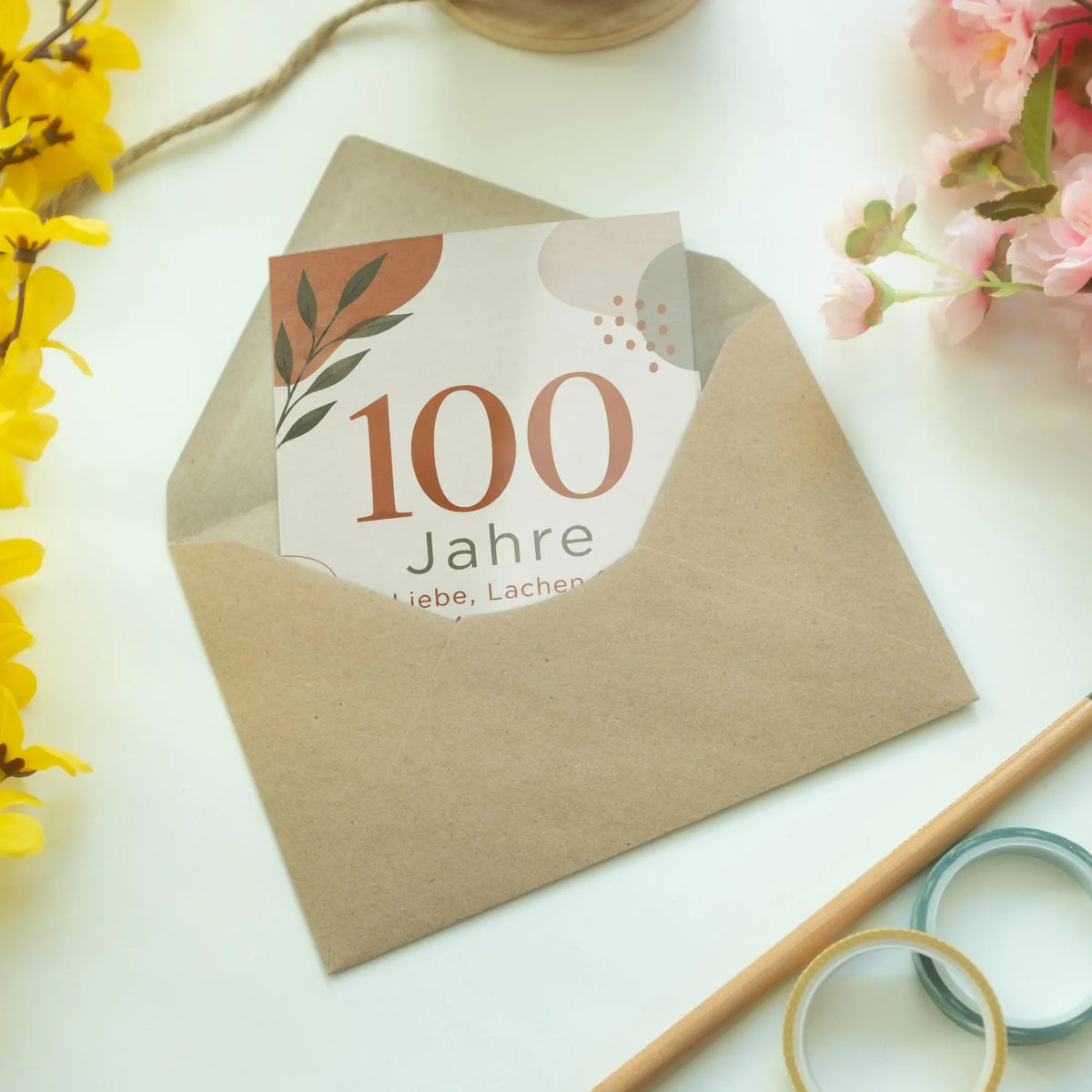 Herzliche Glückwunschkarte zum 100. Geburtstag in Terrakotta|p:2012997|h:f9ad481b5c6cd80ddcde4528cc11db38