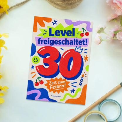 Lustige Geburtstagskarte zum 30 mit Kirschen|p:2013001|h:78deeb3779e425643746a8d51e885259