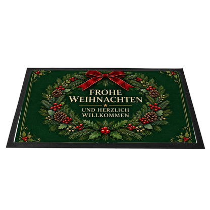 Festliche Fußmatte zu Weihnachten mit Weihnachtskranz|p:2013009|h:d4e25395faab905f06987e2e105da1e3