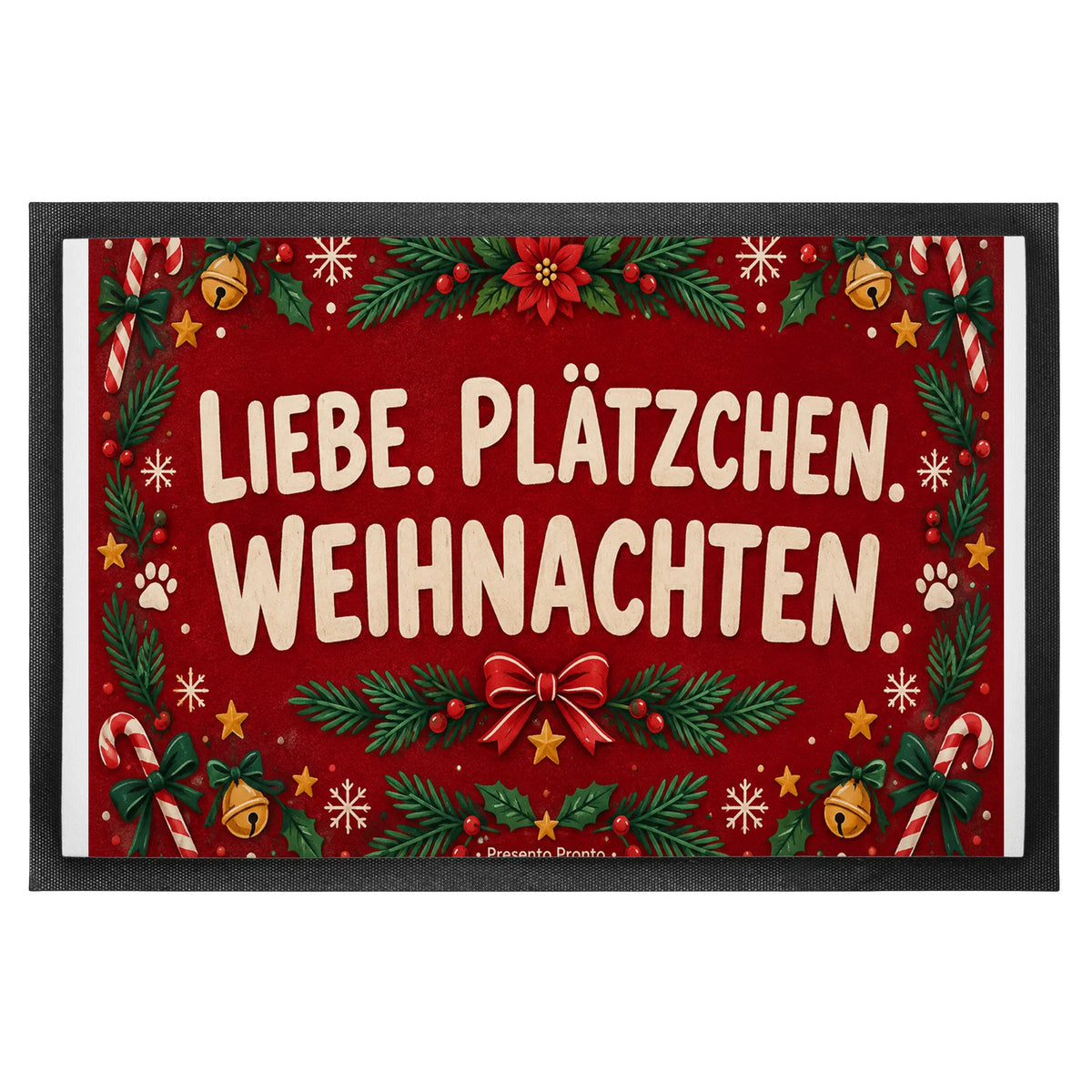Verspielte Fußmatte zu Weihnachten mit Zuckerstangen|p:2013014|h:1d291ff904726614de7c47a16d66dfad
