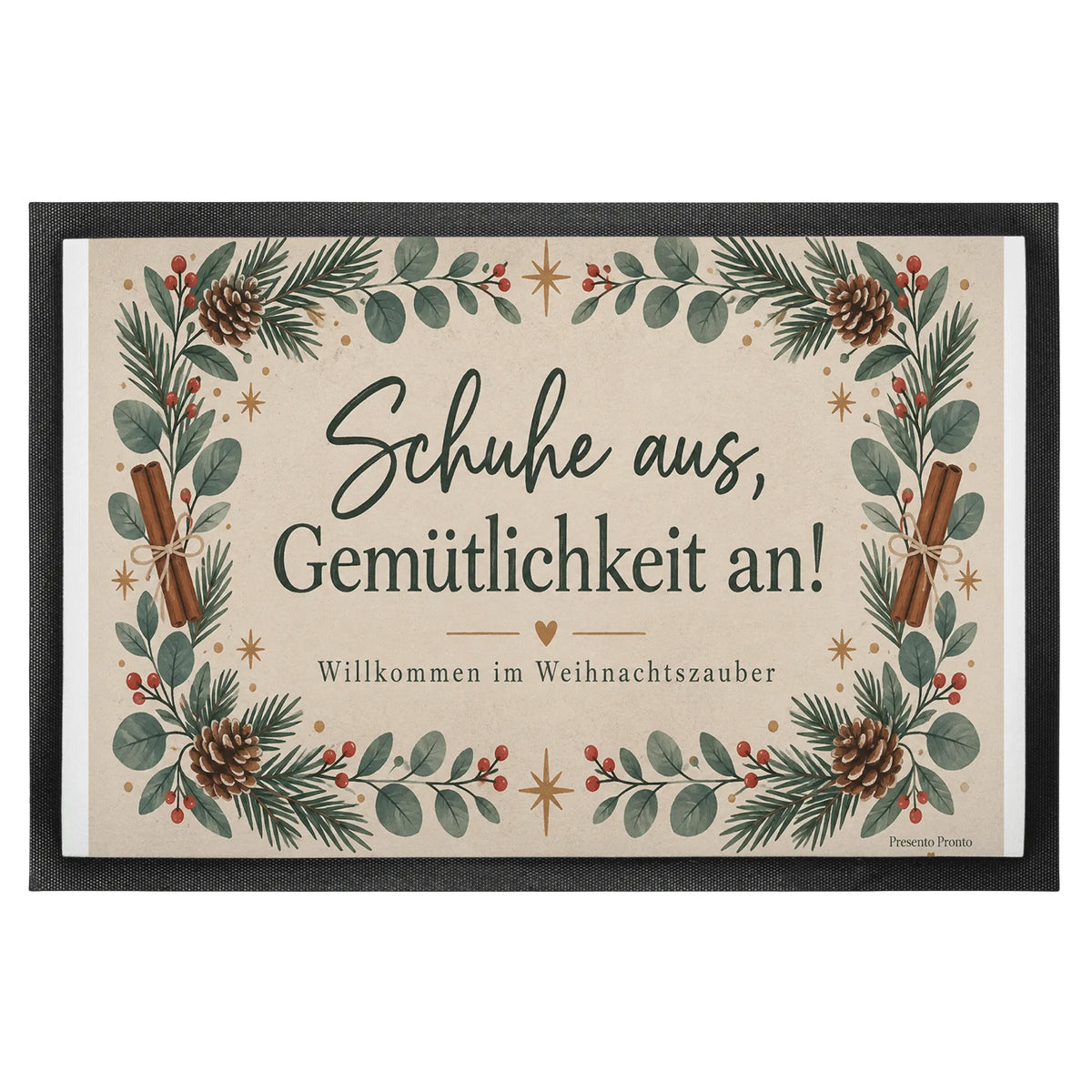 Gemütliche Fußmatte zu Weihnachten mit Eukalyptusgirlande|p:2013018|h:7ccc0997b5c2bcc203652a0e24594547