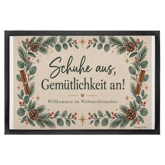 Gemütliche Fußmatte zu Weihnachten mit Eukalyptusgirlande|p:2013018|h:7ccc0997b5c2bcc203652a0e24594547