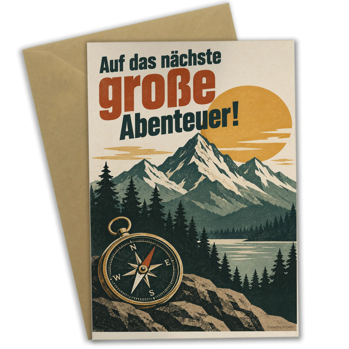 Abenteuerlustige Geburtstagskarte für Männer mit Bergsilhouette|p:2013027|h:e78a2994d47d092bd24f6f906f65e073