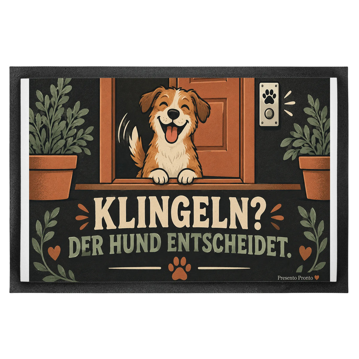 Lustige Fußmatte für Hundebesitzer mit Hund an der Haustür|p:2013035|h:7b1fc88405a78d575d7049d8c77f8abb