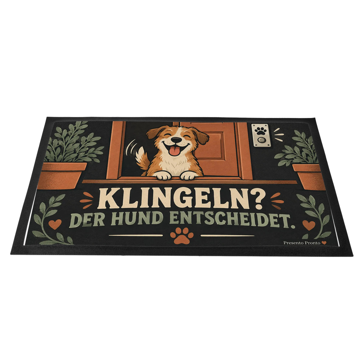 Lustige Fußmatte für Hundebesitzer mit Hund an der Haustür|p:2013035|h:4392ac4f1d65d258f81e9da98025eec4