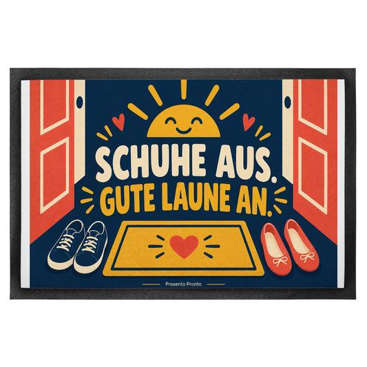 Lustige Fußmatte zum Einzug mit Schuhen|p:2013040|h:d244b4a34f7354e81c4bcf227be5d300