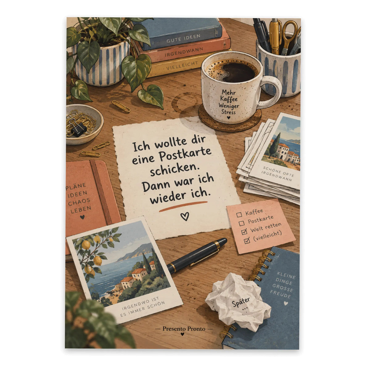 Lustige Postkarte für Freunde mit Kaffeetasse|p:2013041|h:a4d6b367c23ccdd101f6c749c8fcacbc