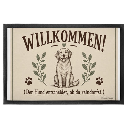 Lustige Fußmatte für Hundefans mit sitzendem Hund|p:2013060|h:e4c49a9be3a41ebdfcbeed0e94776258