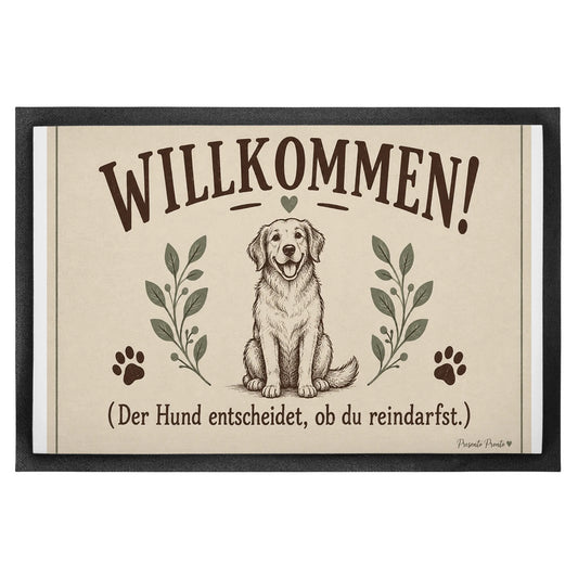 Lustige Fußmatte für Hundefans mit sitzendem Hund|p:2013060|h:e4c49a9be3a41ebdfcbeed0e94776258