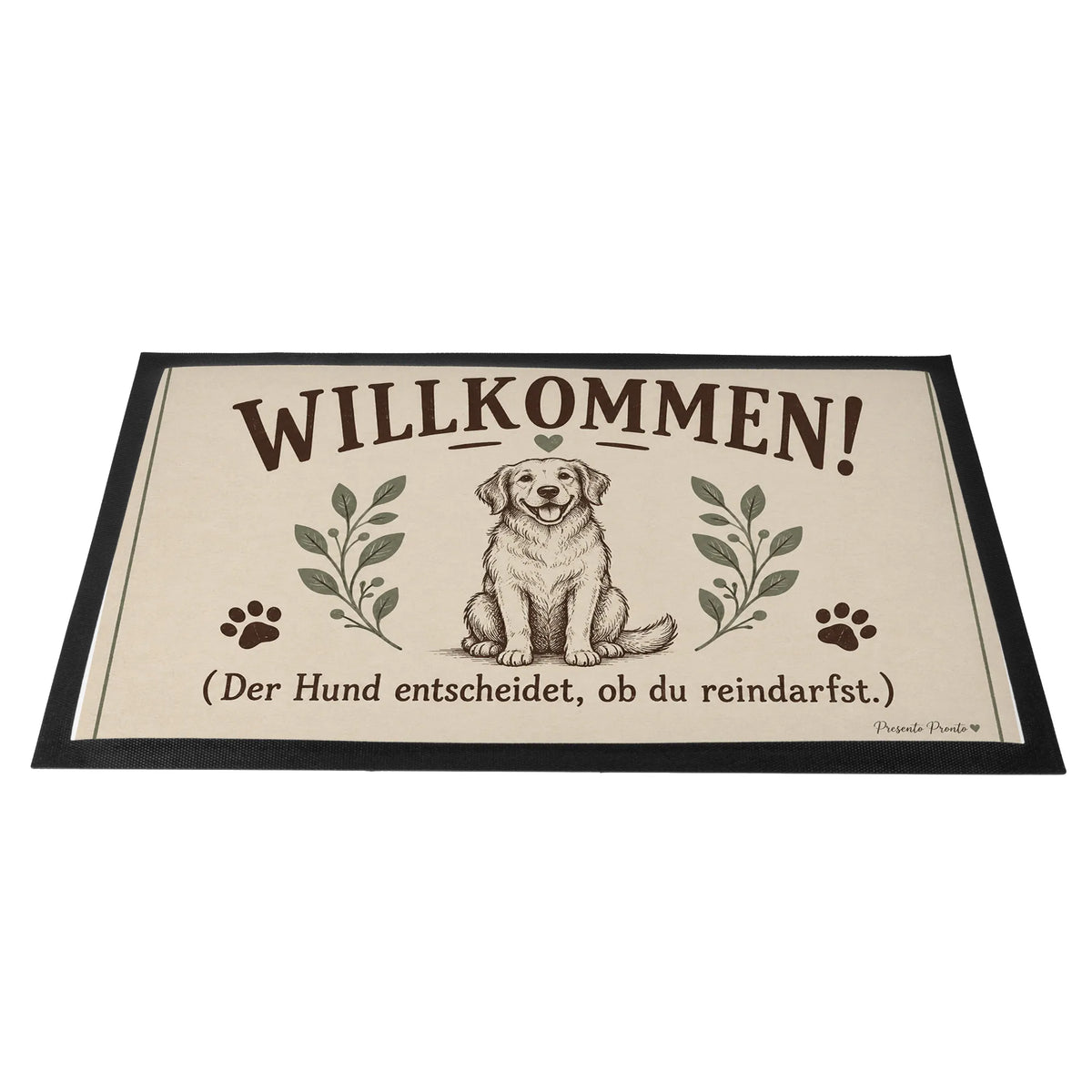 Lustige Fußmatte für Hundefans mit sitzendem Hund|p:2013060|h:2ee19e3a455b60c15a7622639cf4b547