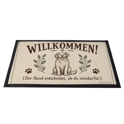 Lustige Fußmatte für Hundefans mit sitzendem Hund|p:2013060|h:2ee19e3a455b60c15a7622639cf4b547