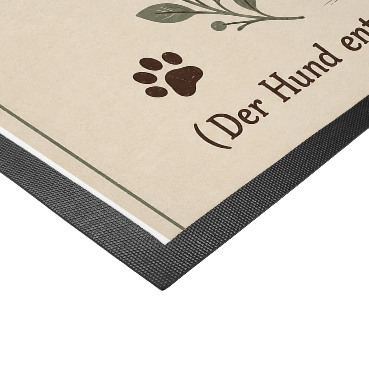 Lustige Fußmatte für Hundefans mit sitzendem Hund|p:2013060|h:e38cef877fdb9c43a47fd6d64144257d