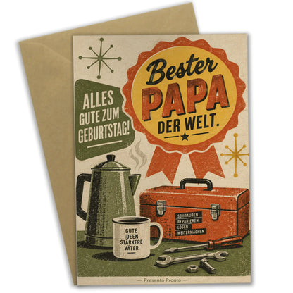 Herzliche Geburtstagskarte für Papa mit Kaffeekanne|p:2013079|h:1a438dd3cf3eedac501c0fcfe87fd44b