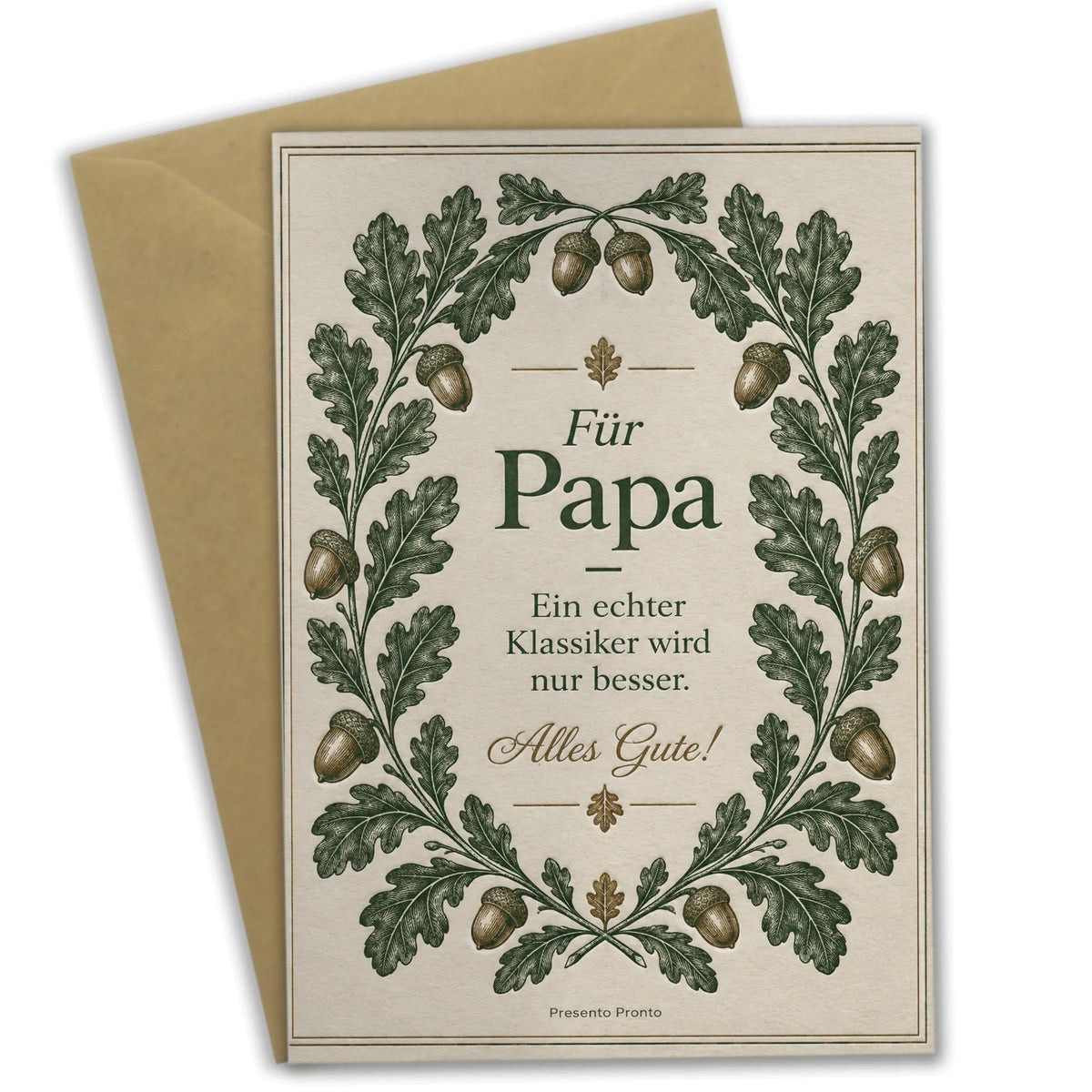 Elegante Geburtstagskarte für Papa mit Eichenblättern|p:2013080|h:572b514b30b6b78382602984863821e3