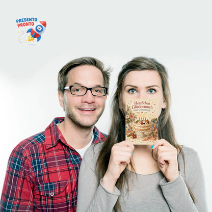 Herzliche Grußkarte zum Geburtstag mit Torte|p:2013094|h:e625e9a24bf8065fe127836f7f21d874