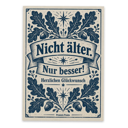 Lustige Grußkarte zum Geburtstag mit Eichenblättern|p:2013096|h:bff7ff7fbd3917972d4076e8a98ec7ae