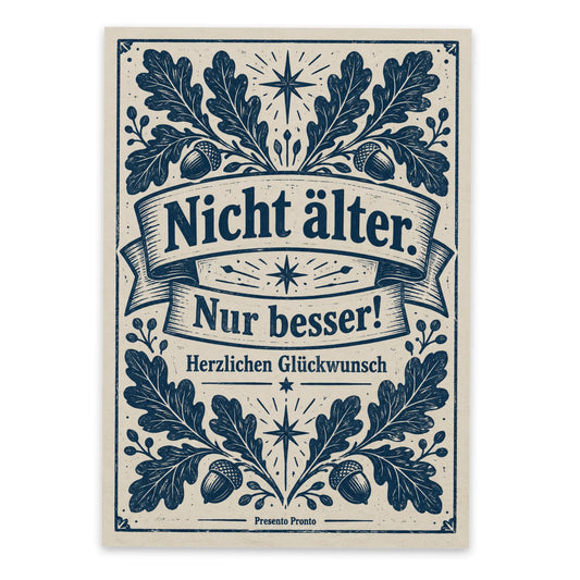Lustige Grußkarte zum Geburtstag mit Eichenblättern|p:2013096|h:bff7ff7fbd3917972d4076e8a98ec7ae