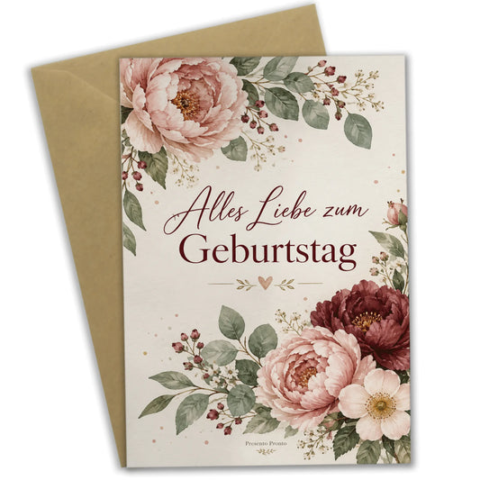Elegante Geburtstagskarte für Frauen mit Pfingstrosen|p:2013103|h:7526c2fad704322195e2f9fb12a7fcd6
