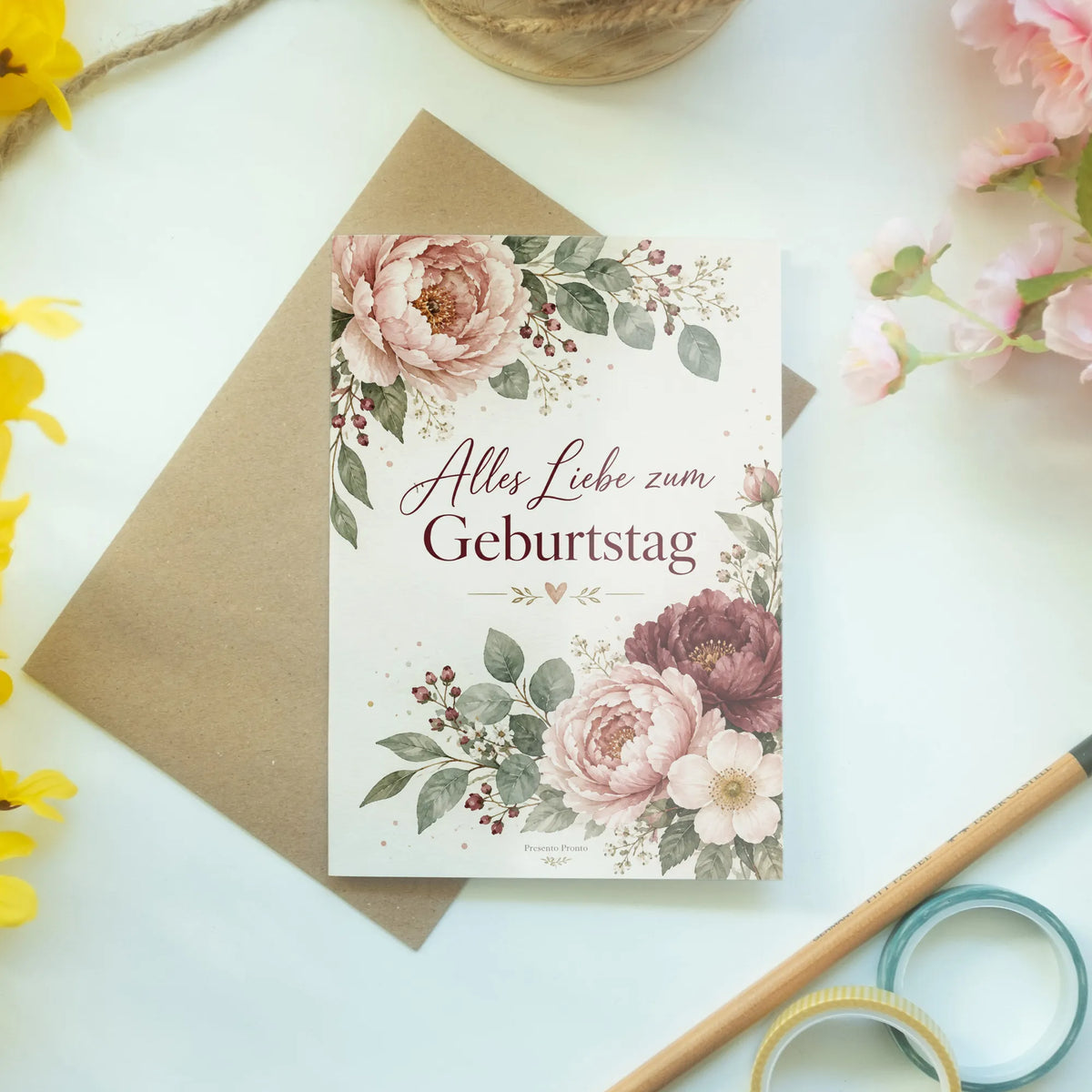 Elegante Geburtstagskarte für Frauen mit Pfingstrosen|p:2013103|h:1c524660960cb95c3df71076c82a61a7