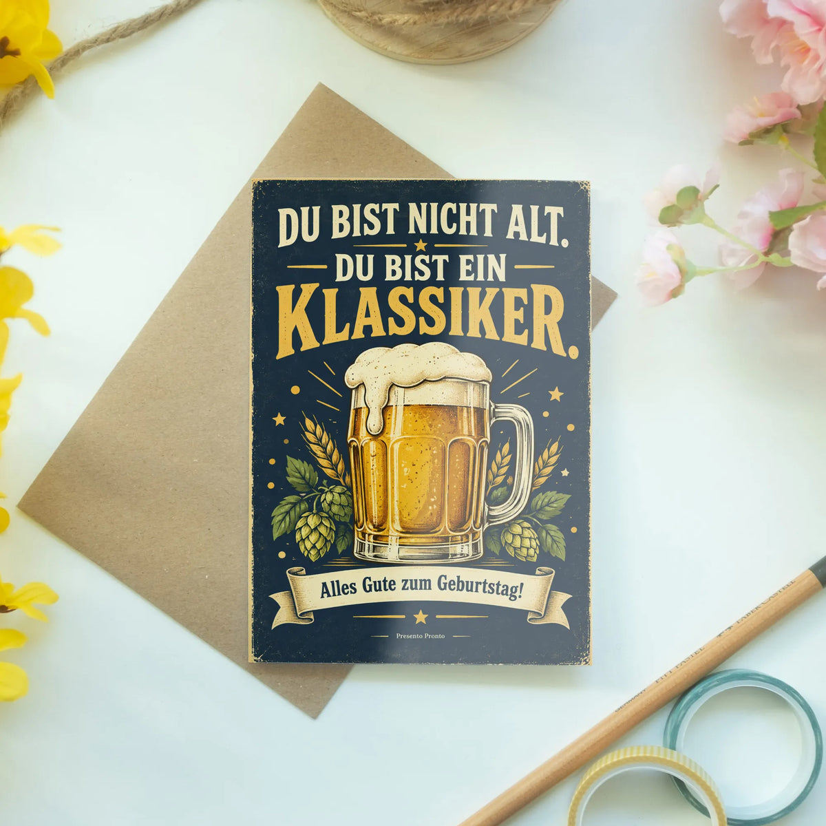 Lustige Geburtstagskarte für Männer mit schaumigem Bierglas|p:2013127|h:26579220ba552fc835340c68f724372b