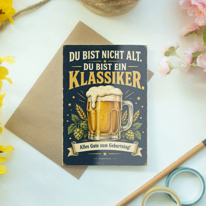Lustige Geburtstagskarte für Männer mit schaumigem Bierglas|p:2013127|h:26579220ba552fc835340c68f724372b