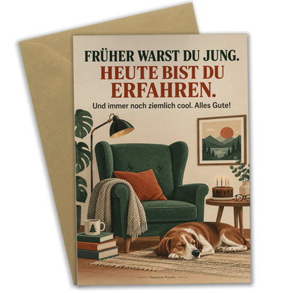 Lustige Geburtstagskarte für Männer mit Sessel|p:2013128|h:a6cf6d433cce11ec24e976e5de1cd87f