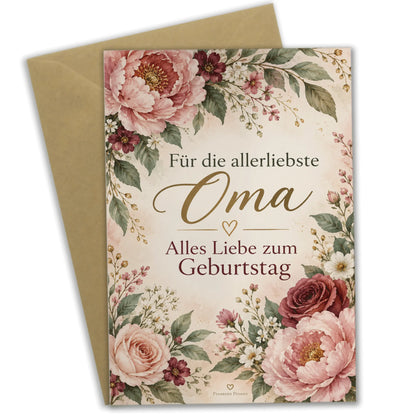 Elegante Geburtstagskarte für Oma mit Pfingstrosen|p:2013139|h:13d7536c20bc1333fdc91089dd520f28