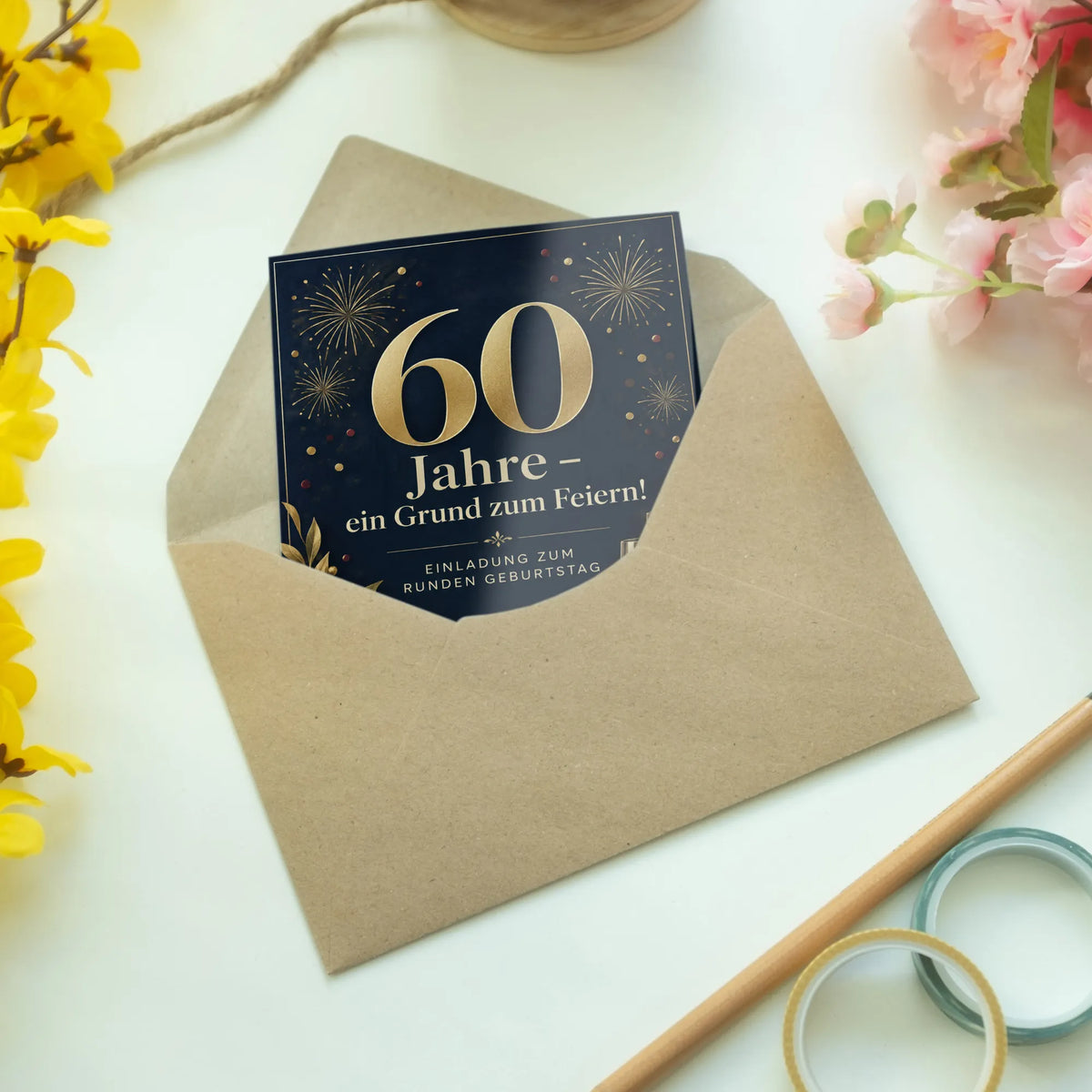 Elegante Einladungskarten zum 60. Geburtstag für Männer mit goldener 60|p:2013145|h:42f30a71e541c161c8983fa2904ba86c