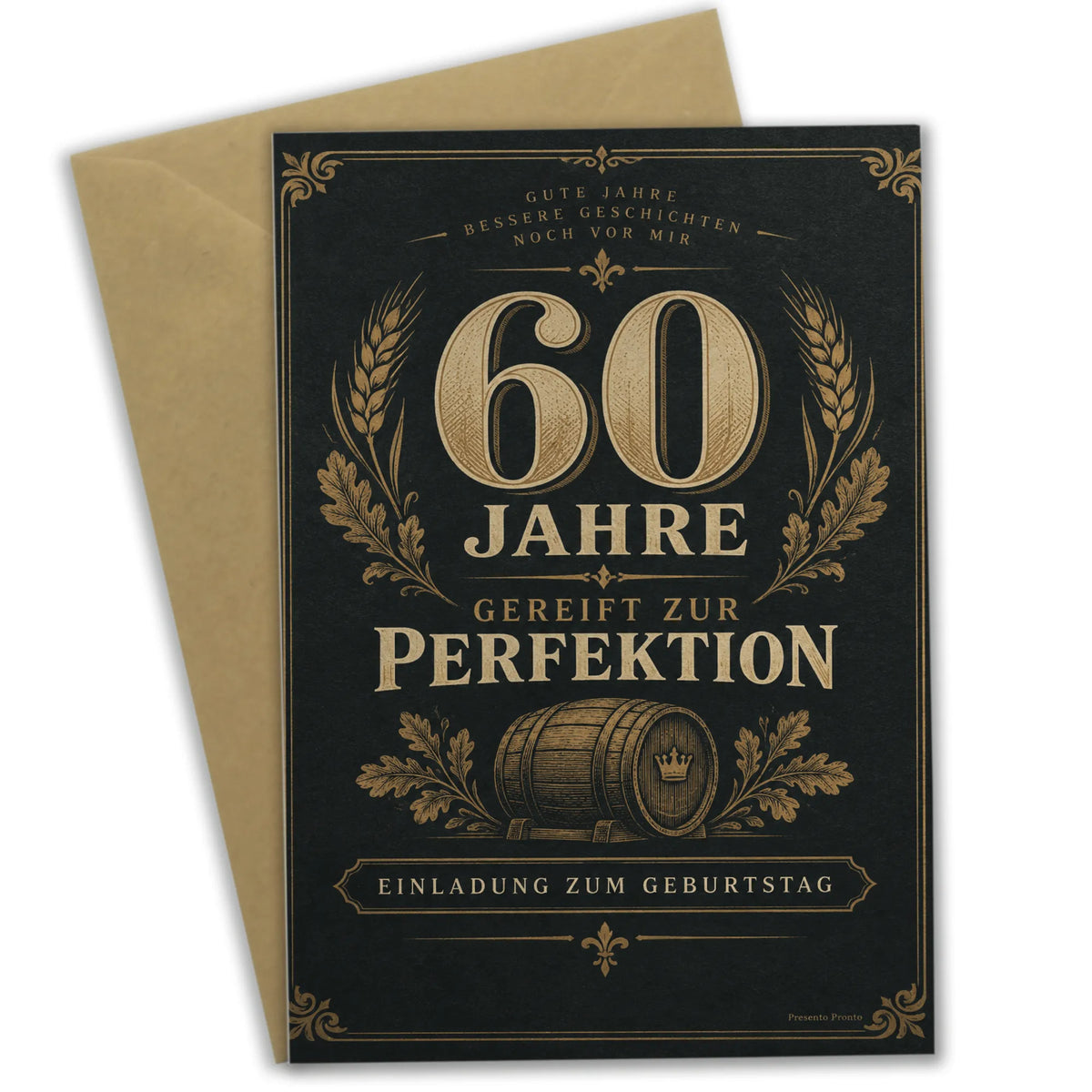 Edle Einladungskarten zum 60. Geburtstag für Männer mit Goldschrift|p:2013148|h:42cfdfc6347abbe3b817478407546a55