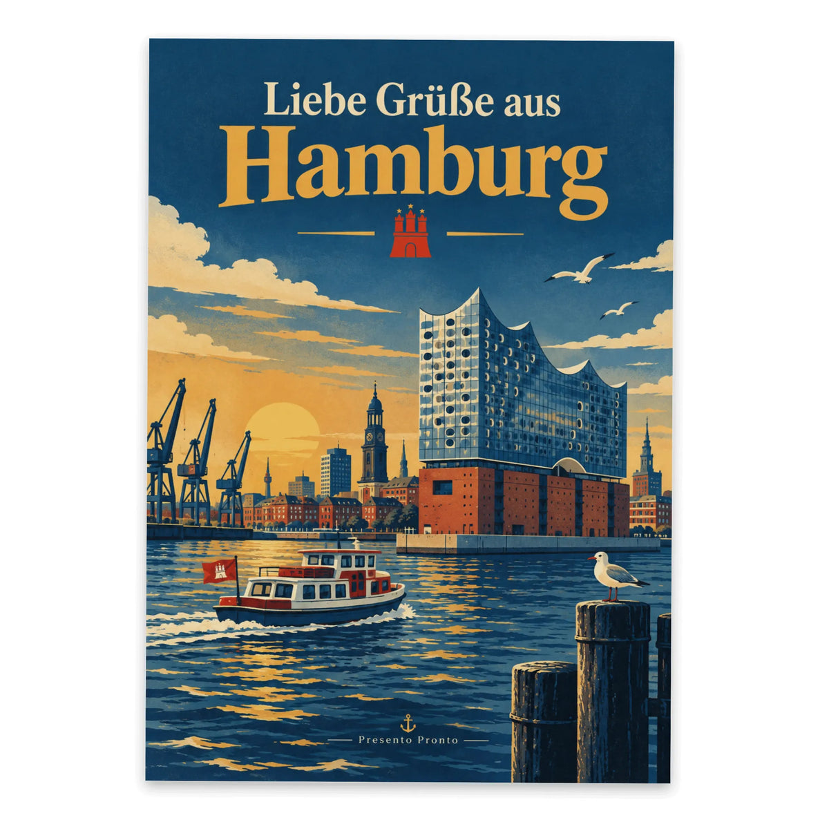 Herzliche Postkarte aus Hamburg mit Elbphilharmonie und Hafen|p:2013150|h:3a9193882119d7df9c402d485c9c6cf6