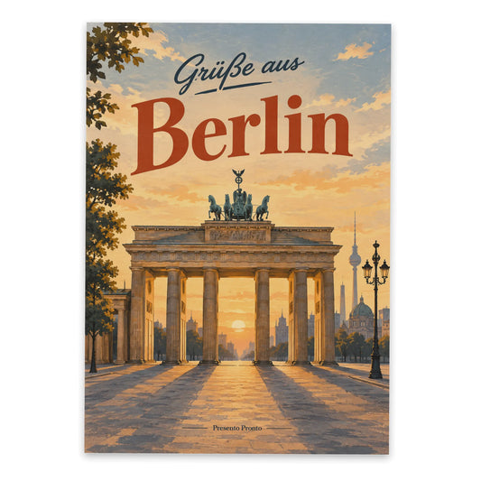 Elegante Postkarte aus Berlin zum Urlaub mit Brandenburger Tor|p:2013168|h:c0d796fdb52e4a9cc9ca0274d3bfff37
