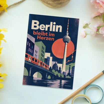 Herzliche Postkarte aus Berlin für Hauptstadtfans mit Fernsehturm|p:2013169|h:b38b2abd2fc45ab31d33c32b66085cec