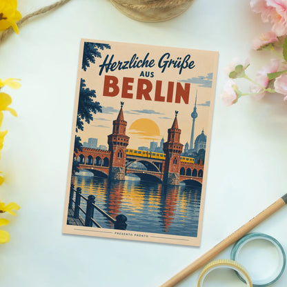 Herzliche Postkarte aus Berlin mit Oberbaumbrücke|p:2013172|h:7736d1af7e69015599c144fbfb2394dd