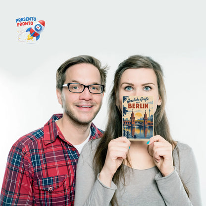 Herzliche Postkarte aus Berlin mit Oberbaumbrücke|p:2013172|h:882ff86dbb92bdc64c0cc7e17d9d5c1c