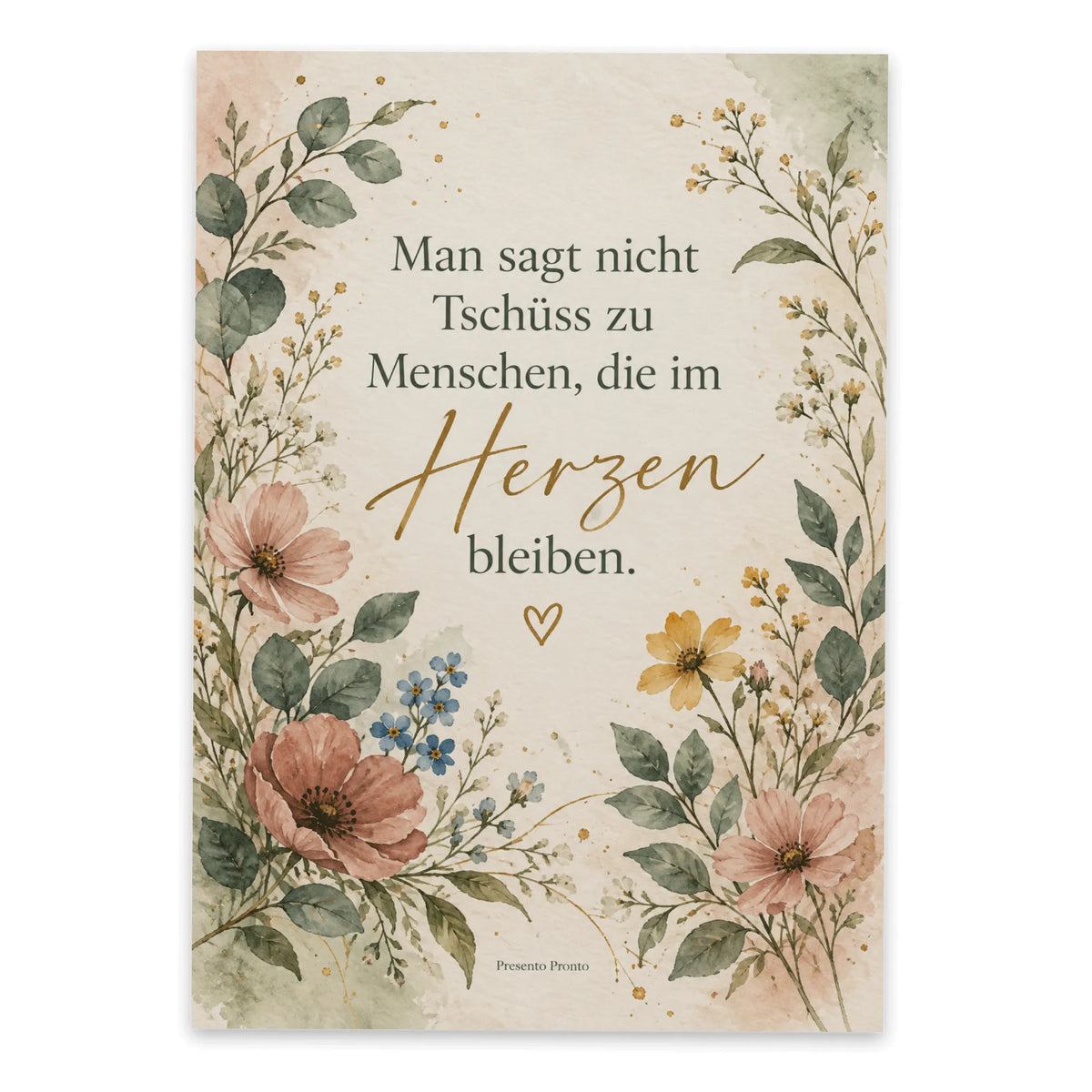 Elegante Postkarte zum Abschied mit Wildblumen|p:2013174|h:3b4105115a1b5a3b822e1d5e98a523a7