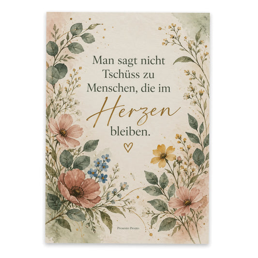 Elegante Postkarte zum Abschied mit Wildblumen|p:2013174|h:3b4105115a1b5a3b822e1d5e98a523a7
