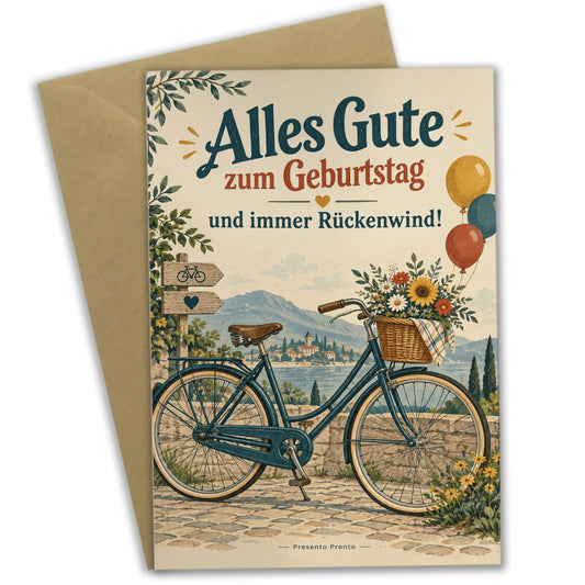 Herzliche Geburtstagskarte mit Vintage-Fahrrad für Radfahrer|p:2013180|h:578fbf2b9b4be536f3da2f22d69ec7d8