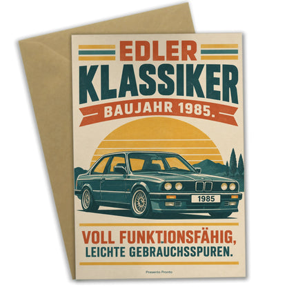 Lustige Geburtstagskarte zum 40. für Männer mit Retroauto|p:2013188|h:362d335e13820f5a0138f8bbe9dca09c