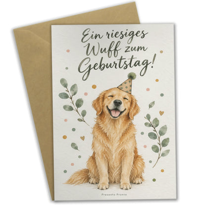 Lustige Geburtstagskarte für Hundeliebhaber mit Golden Retriever|p:2013193|h:43a788e3640945d2a1d3c894da9a1810