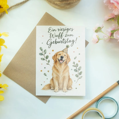 Lustige Geburtstagskarte für Hundeliebhaber mit Golden Retriever|p:2013193|h:6cec2e1538a914097d44424cba28fd1b