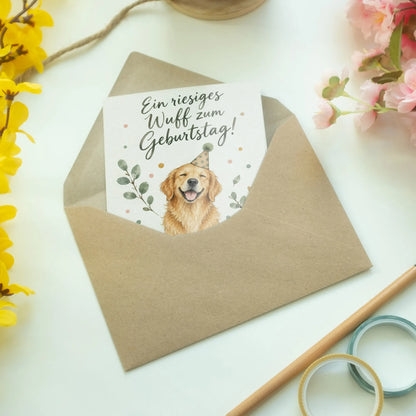 Lustige Geburtstagskarte für Hundeliebhaber mit Golden Retriever|p:2013193|h:ec38ddf229f4fc8e4c7cfc8ecaec4b2d