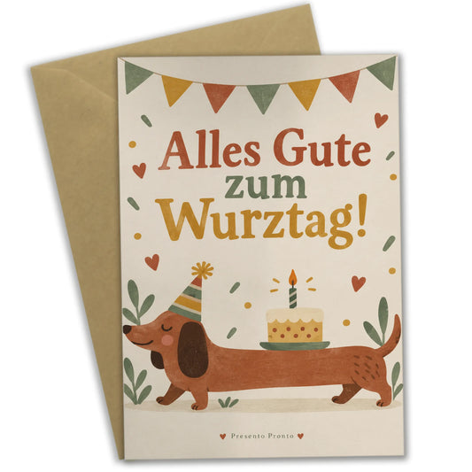 Lustige Geburtstagskarte für Dackelfans mit Partyhut|p:2013196|h:9937fc84650d8303579dfddf19caa7c3