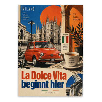 Fröhliche Postkarte Italien für Fans mit Fiat 500|p:2013217|h:a03eab58d431a65cc51e43b3f468d3cd
