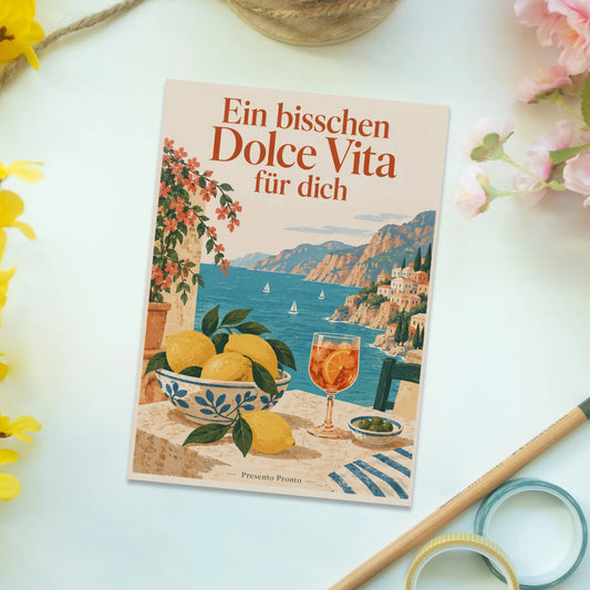 Sonnige Postkarte aus Italien für Urlaubsgrüße mit Zitronen|p:2013218|h:8d7d4c065a3b3d725494c7ae54495240