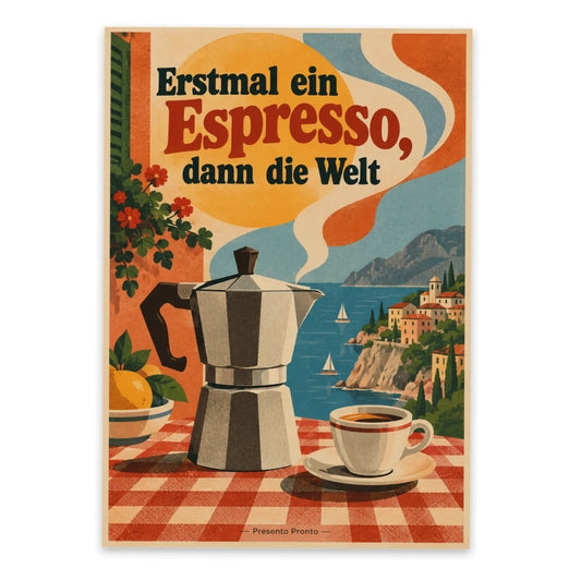Lustige Italien Postkarte mit Mokkakanne|p:2013220|h:d00c61d75196695665bc8a56ea25c1ef