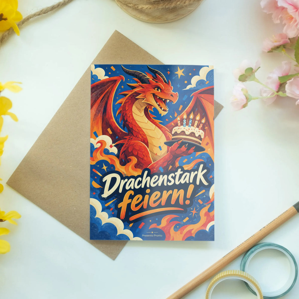Starke Einladungskarte mit Drache zum Geburtstag|p:2013223|h:2d7c28b6e28f0e718c1a01d7c819d69b