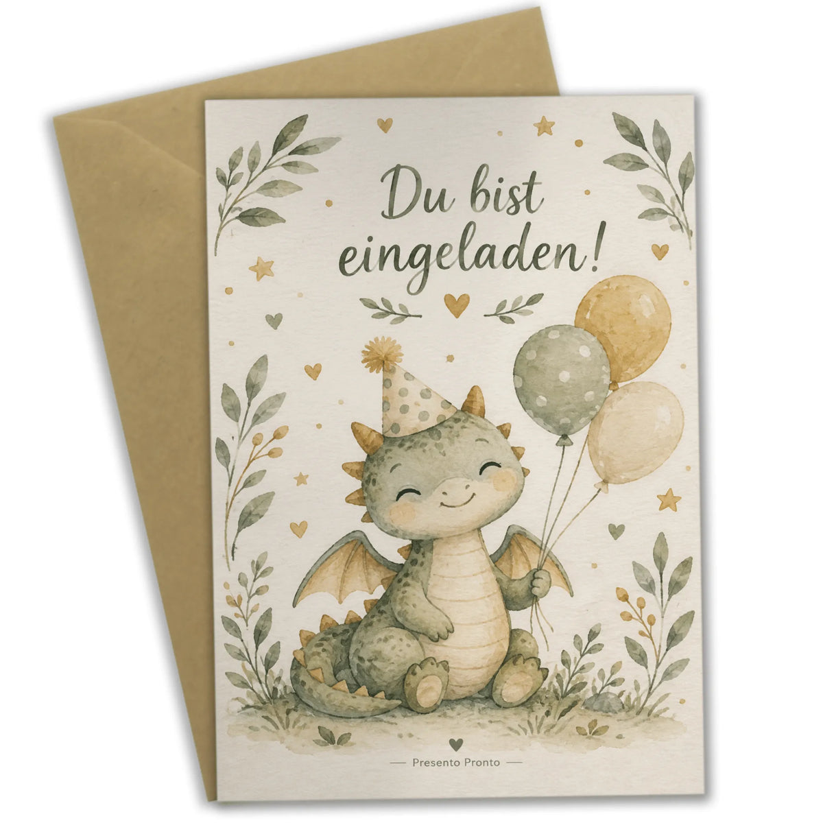 Süße Einladungskarte mit Babydrache zum Kindergeburtstag|p:2013224|h:10c70619b5bcd1c16237b41b546fc32b