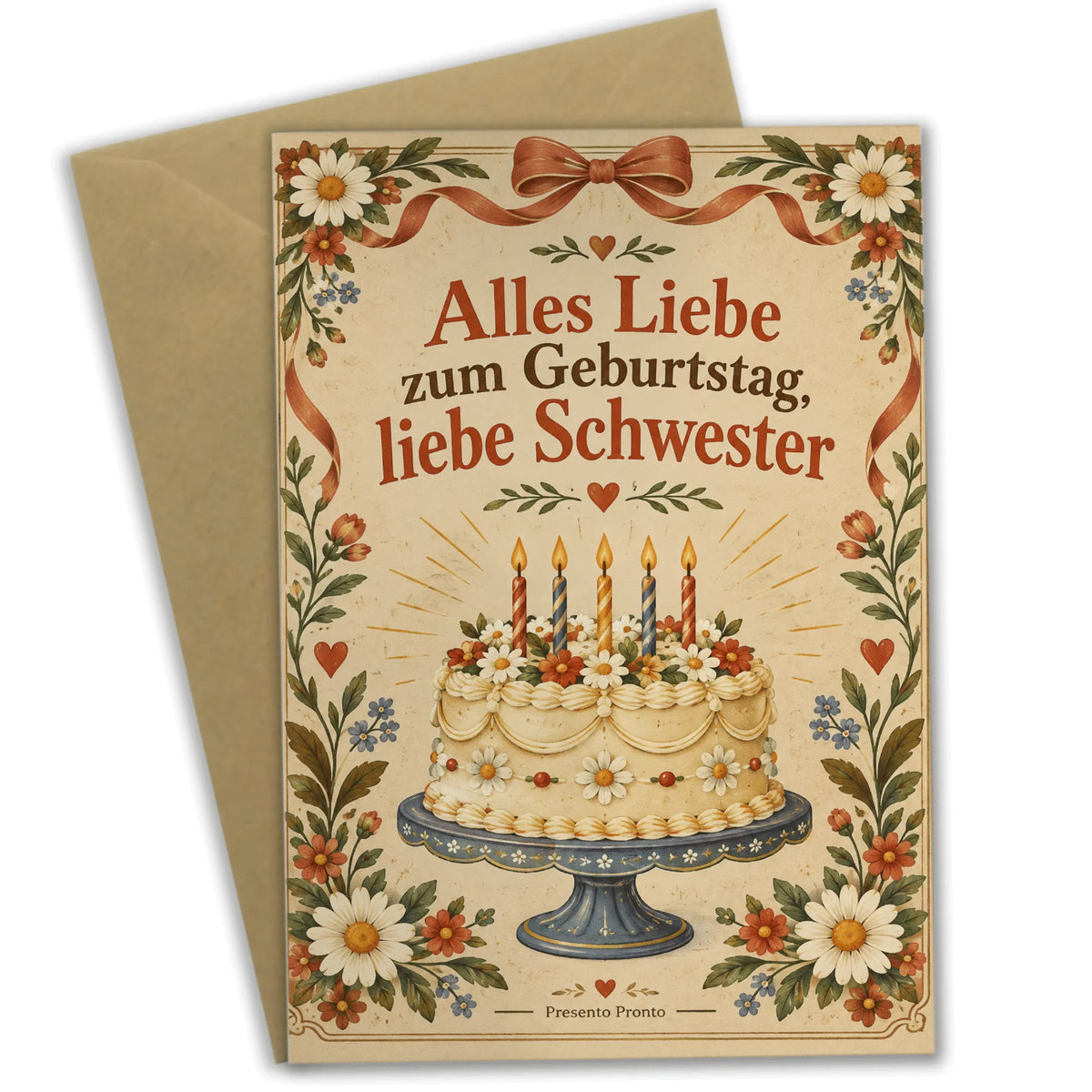 Herzliche Geburtstagskarte für die Schwester mit Kuchen|p:2013229|h:d17968603510a73ce320f5f4c64730c9