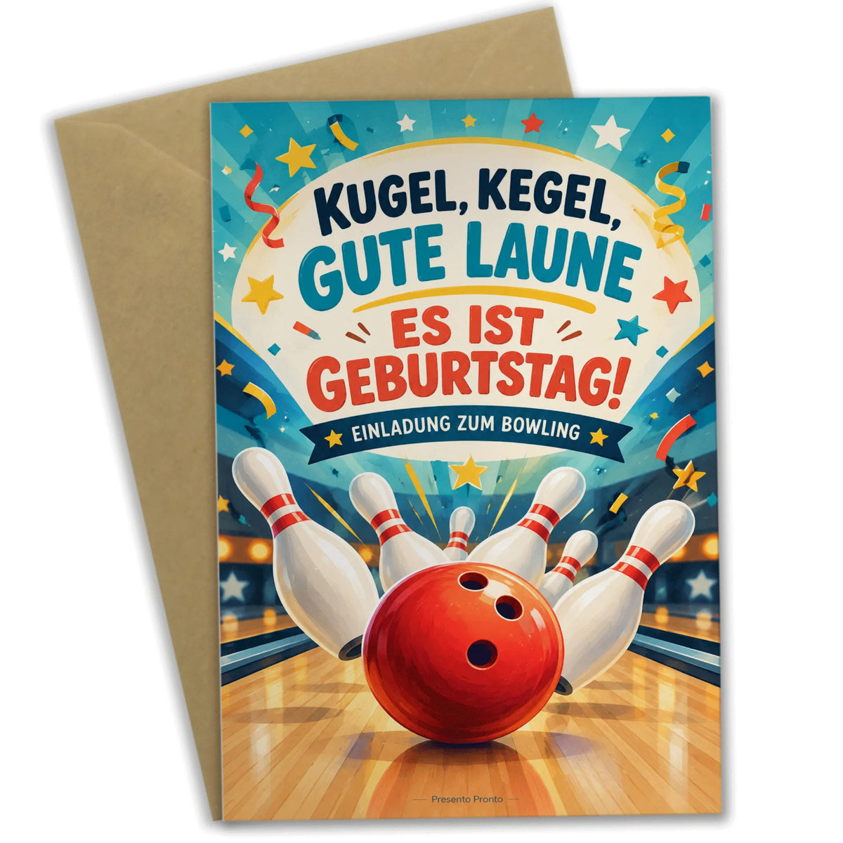 Lustige Einladungskarte zum Bowlinggeburtstag mit bunten Pins|p:2013234|h:3ea1730b3e54d8b1f9e491457f11c7fb