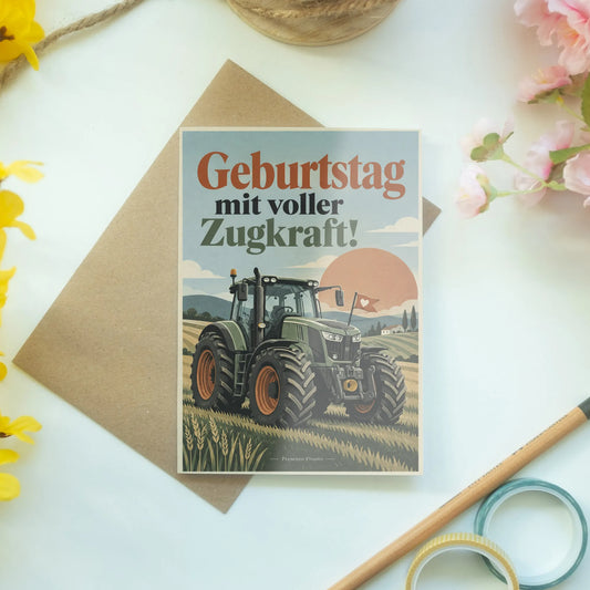 Lustige Geburtstagskarte mit Traktor und Sonne|p:2013246|h:d068d6fd355c9e65bb78fa74ef9ef8ca